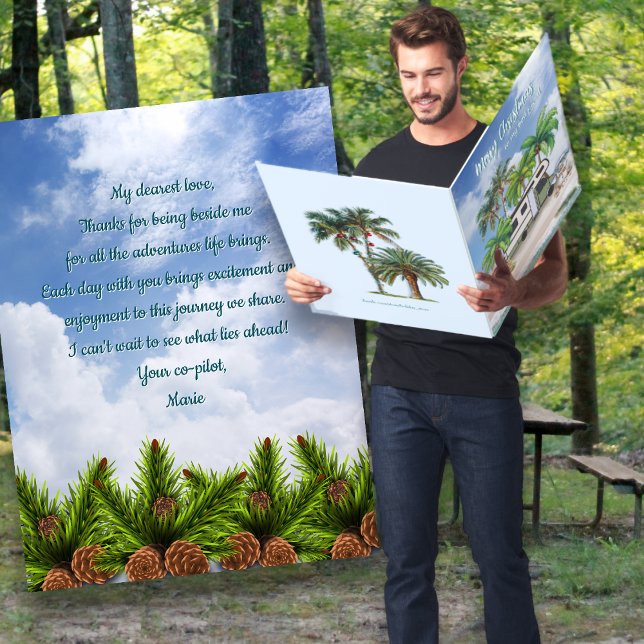 Christmas Camping Couple Best Friend Message Card (Creator Uploaded)