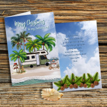 Christmas Camping Couple Love Message Card