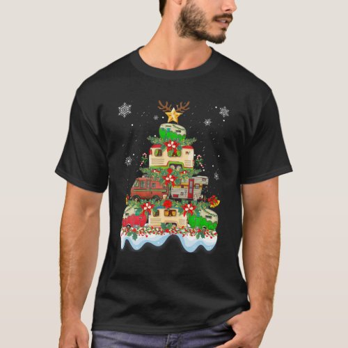 Christmas Camping Lover X_Mas Camping Truck Tree C T_Shirt