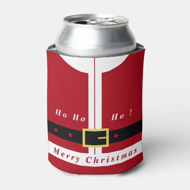 Christmas Can Cooler Santa Claus Gift Funny (Can Front)