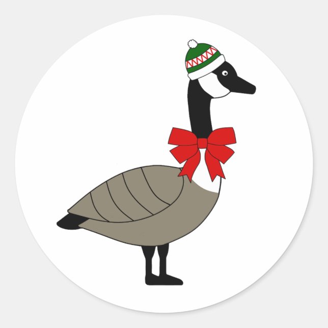 Christmas Canadian Goose Stickers (Front)