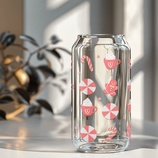 Christmas Candies, Coffee Cups, and Gingerbread Can Glass