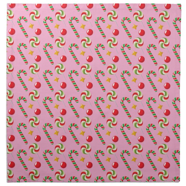 Christmas candies decoration  cloth napkin (Front)