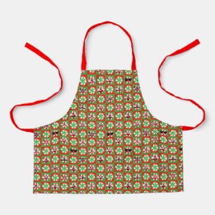 Christmas Candies Faces Apron