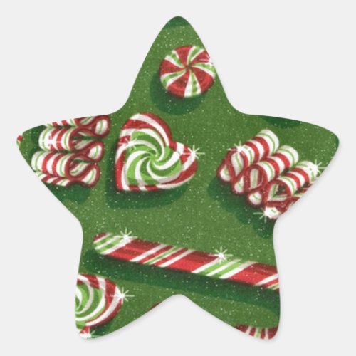 christmas candies star sticker