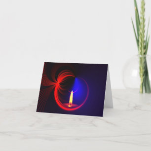Christmas Candle Abstract Design Holiday Card