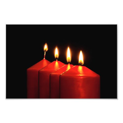 Christmas Candle Advent Wreath Photo Print