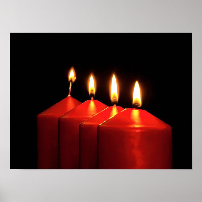 Christmas Candle Advent Wreath Poster (Front)