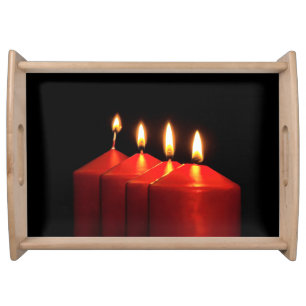 Christmas Candle Advent Wreath Serving Tray