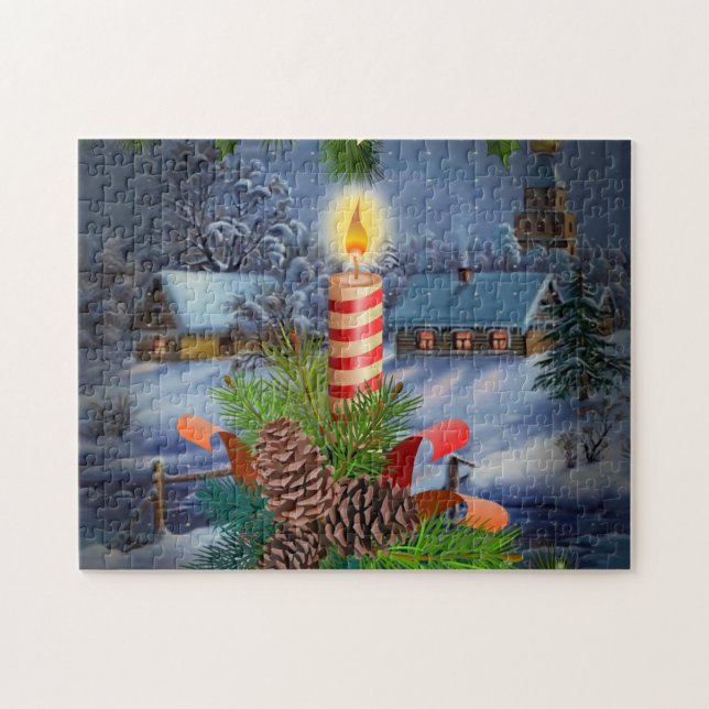 Christmas candle jigsaw puzzle (Horizontal)