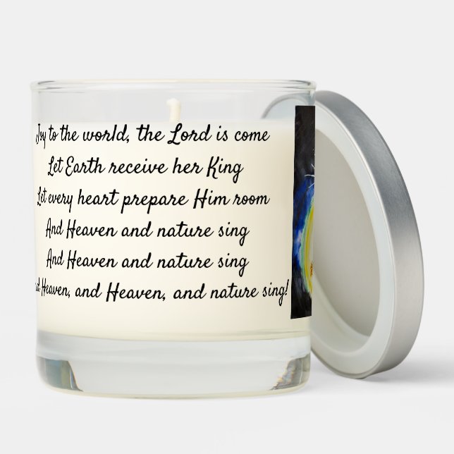 Christmas Candle "Joy to the World" (Lid)