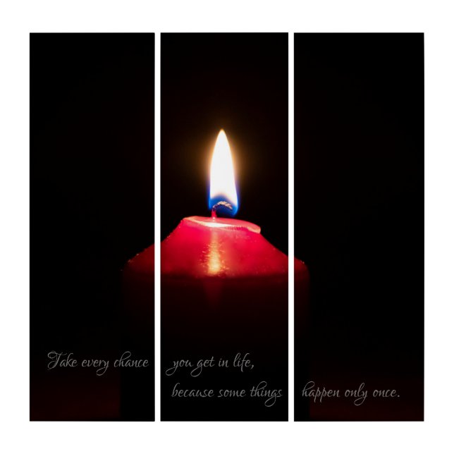 Christmas candle light in dark night in Advent Tri Triptych (Front)