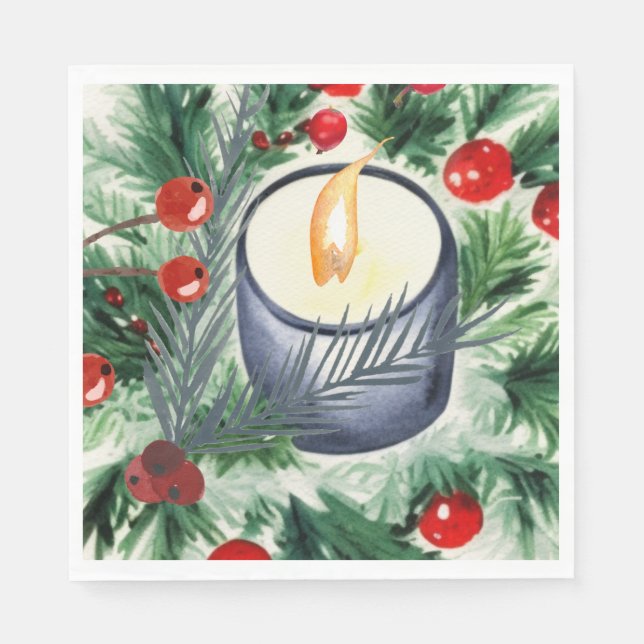 Christmas Candle Napkins (Front)