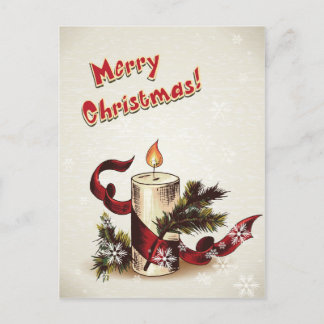 Christmas Candle Postcard