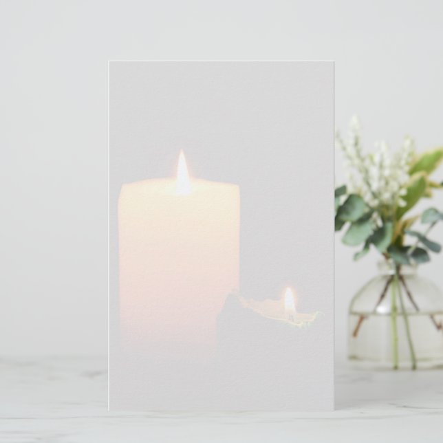 Christmas Candle Stationery (Standing Front)