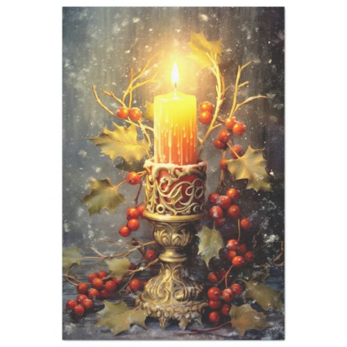 Christmas Candle  Tissue Paper