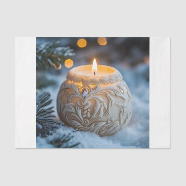 Christmas Candle Tissue Paper (Front)