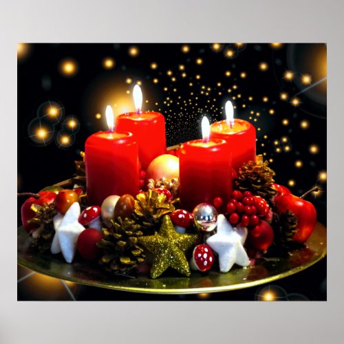 Christmas Candle Wreath Decoration