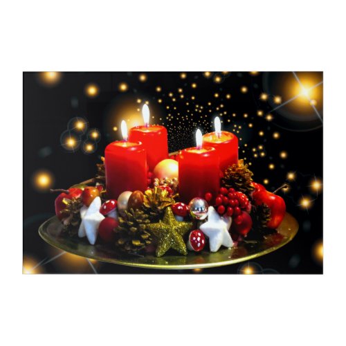 Christmas Candle Wreath Decoration