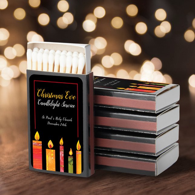 Christmas candlelight service art black  matchboxes (Creator Uploaded)