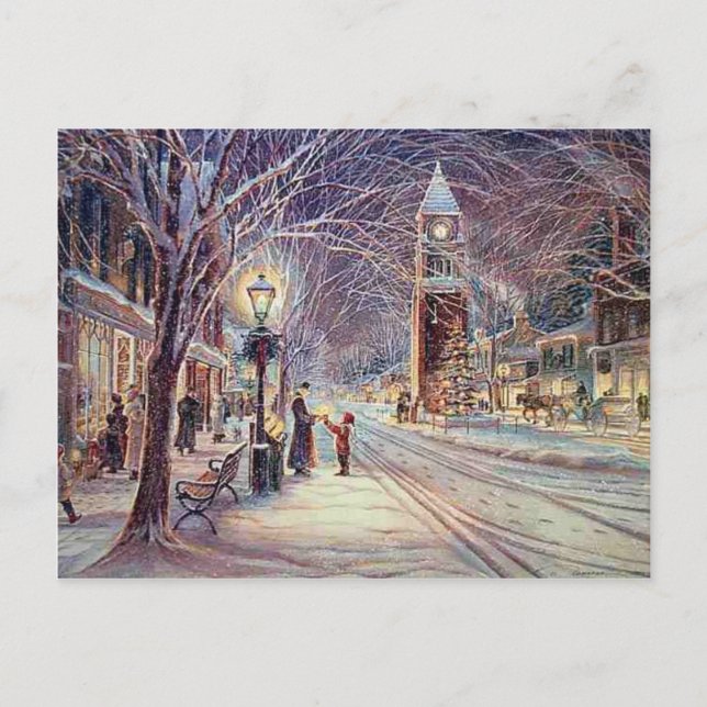 Christmas Candlelight Walk Holiday Postcard (Front)