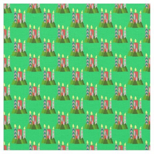 Christmas Candles  Fabric