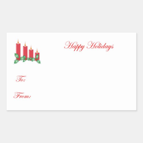 Christmas Candles Gift Labels _ Happy Holidays