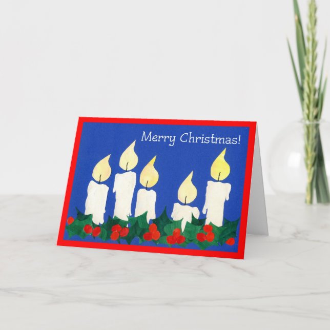 Christmas Candles Greeting Card (Front)