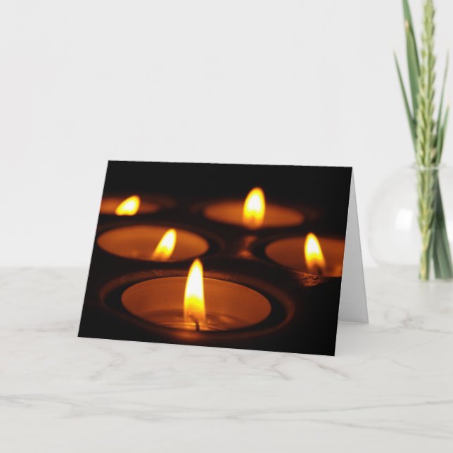 Christmas Candles Holiday Card (Front)