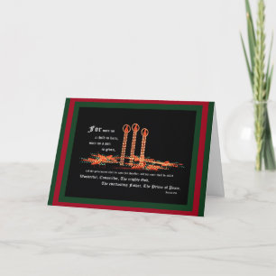Christmas Candles, Isaiah 9:6 Thank You Card