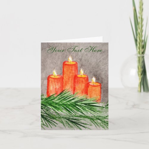 Christmas Candles Note Card