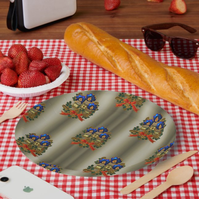 Christmas Candles Paper Plates (Picnic)