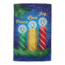 Christmas Candles Reversible Garden Flag
