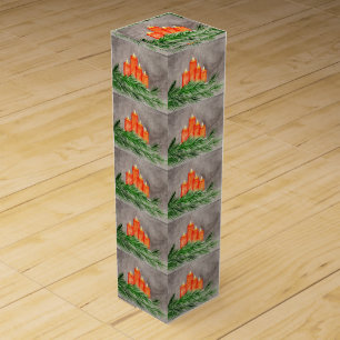 Christmas Candles Wine Box