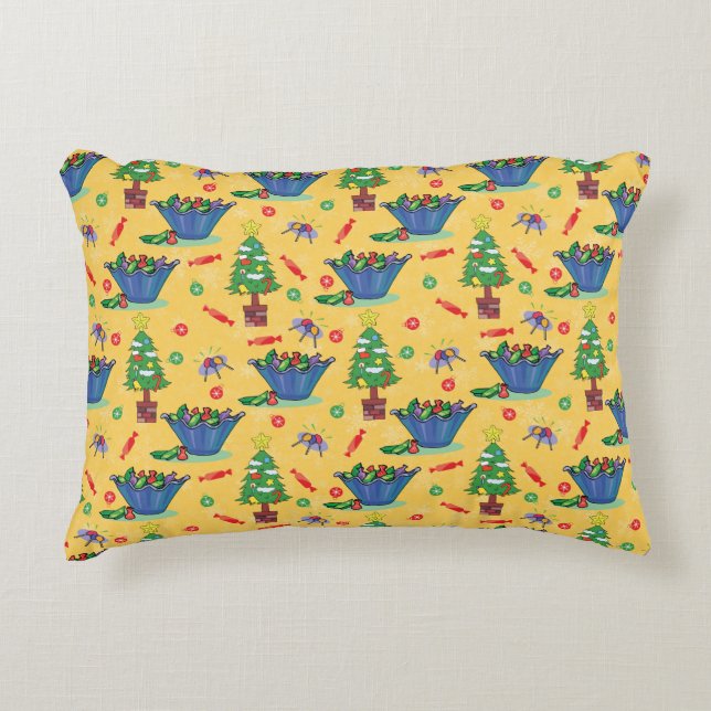 Christmas candy accent pillow (Front)