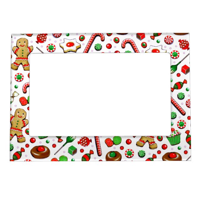 Christmas Candy and Cookies Art Magnetic Frame (Front)