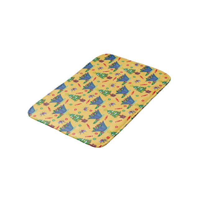 Christmas candy bath mat (Angled)
