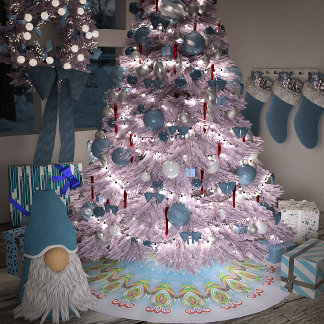 Christmas Candy Brushed Polyester Tree Skirt