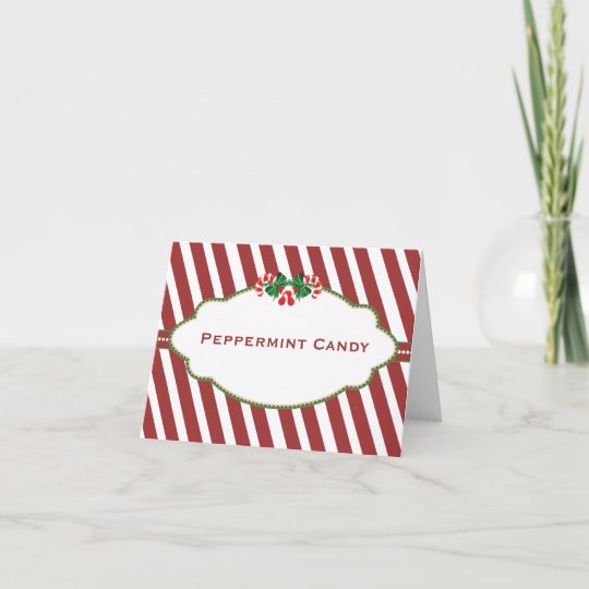 Christmas Candy Buffet Candy Name card