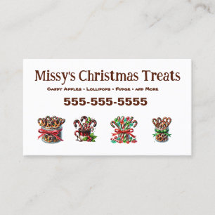 Christmas Candy Business Card