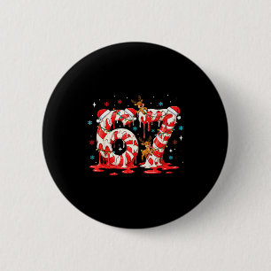 Christmas Candy Cane 67 Meme Six Seven Funny Boys Button