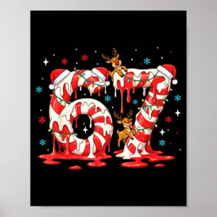 Christmas Candy Cane 67 Meme Six Seven Funny Boys Poster