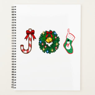 Christmas Candy cane Bells wreath Snowman Sock JOY Planner