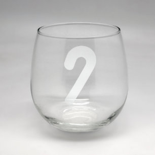 Christmas Candy Cane Clear Stemless Wine Glass