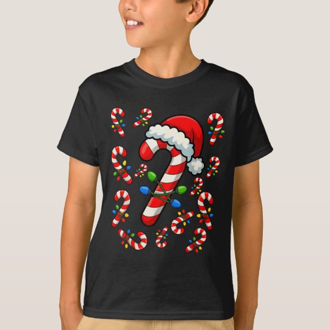 Christmas Candy Cane Crew Xmas Holiday Family Matc T-Shirt (Front)