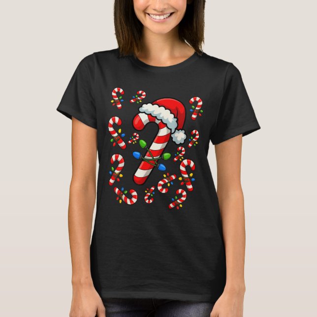 Christmas Candy Cane Crew Xmas Holiday Family Matc T-Shirt (Front)