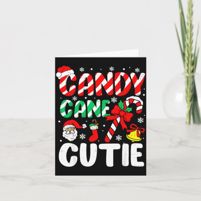 Christmas Candy Cane Cutie Xmas Holiday Toddler Ki Card (Front)