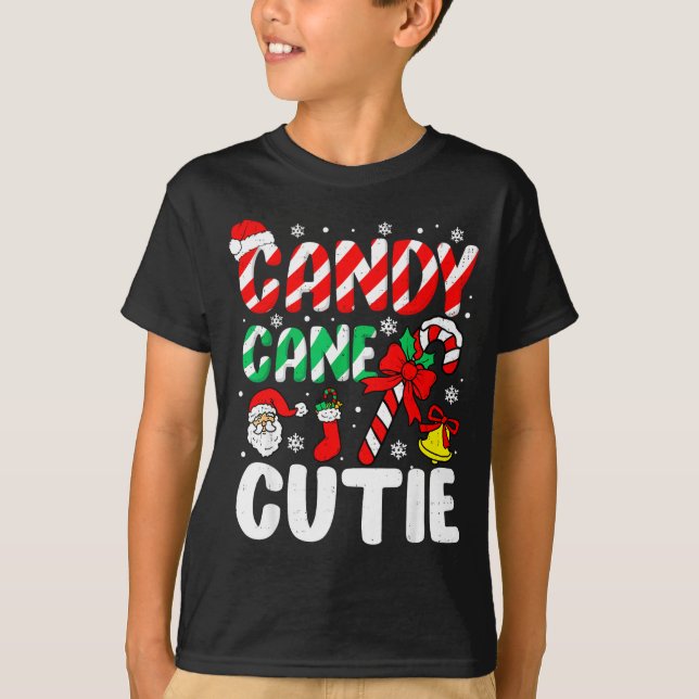 Christmas Candy Cane Cutie Xmas Holiday Toddler Ki T-Shirt (Front)
