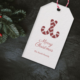 Christmas Candy Cane Gift Tag