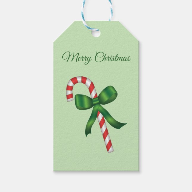 Christmas Candy Cane Gift Tags (Front)
